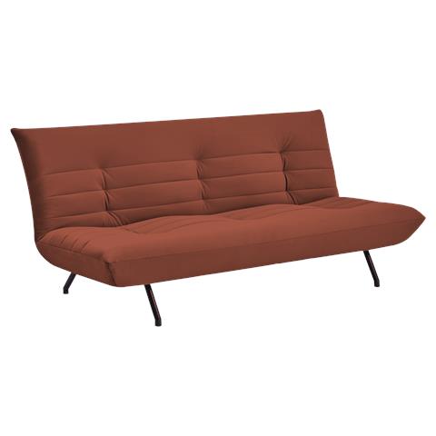 Anatole Divano Letto A 3 Posti In Velluto Terracotta - Foto 1