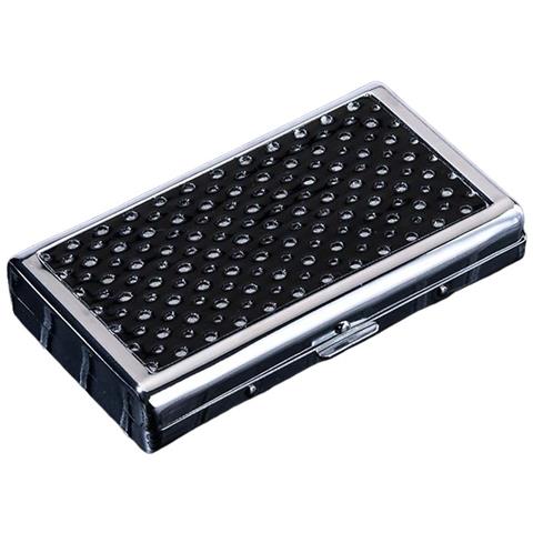 Portasigarette Portatile In Pelle Con Motivo A Goccia - Compatibile Con Sigarette Regular, Slim Ed Extra Slim - Foto 1