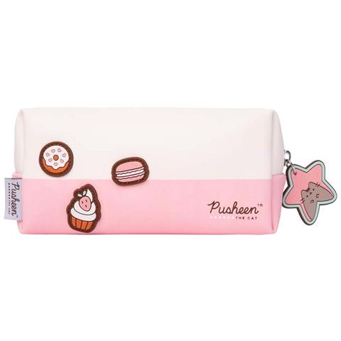 Trousse Per Il Trucco In Silicone Morbido E Resistente, Bianco / Rosa - Foto 1