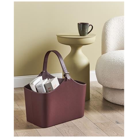 Cestino Elam Pelle Sintetica Marrone - Foto 1