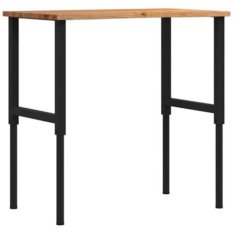 Banco Lavoro Marrone Chiaro 100x60x(71,5-98) cm Legno di Rovere - Foto 1
