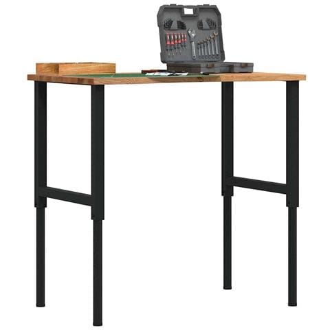 Banco Lavoro Marrone Chiaro 100x60x(71,5-98) cm Legno di Rovere - Foto 2