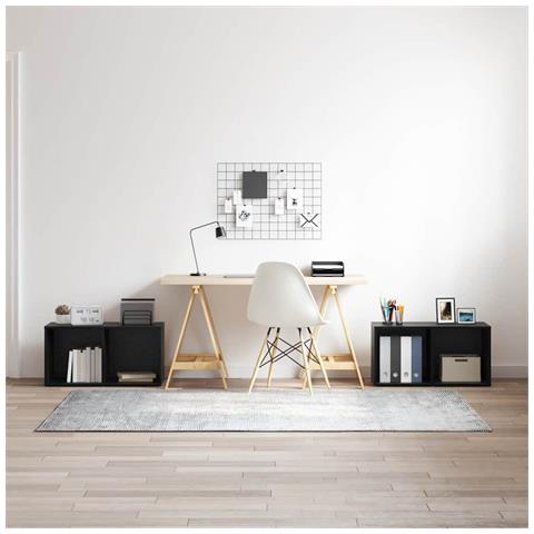 Set mobile TV 2 pcs Rovere nero 72 x 35 x 36.5 cm - Foto 2