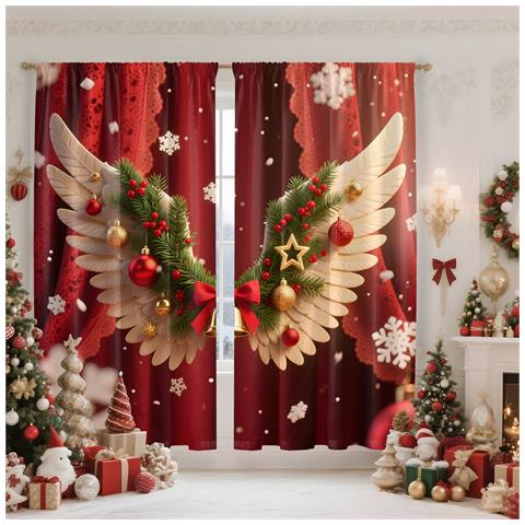 Tende Decorative Natalizie In Stile Europeo E Americano (set Da 2) L - Foto 1