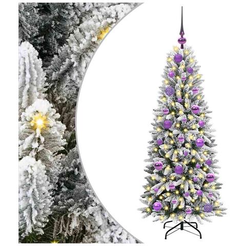 Albero di Natale artificiale con 150 LED Bianco 120 cm - Foto 1