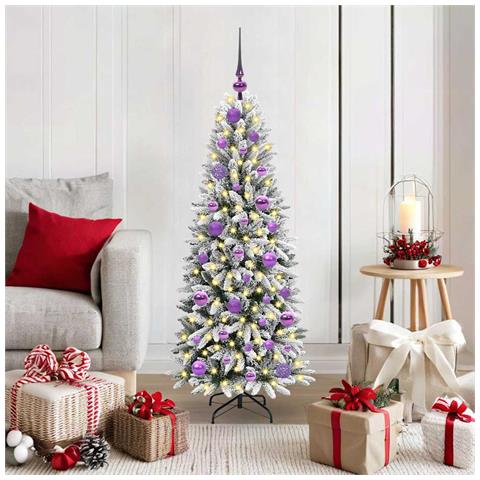 Albero di Natale artificiale con 150 LED Bianco 120 cm - Foto 2