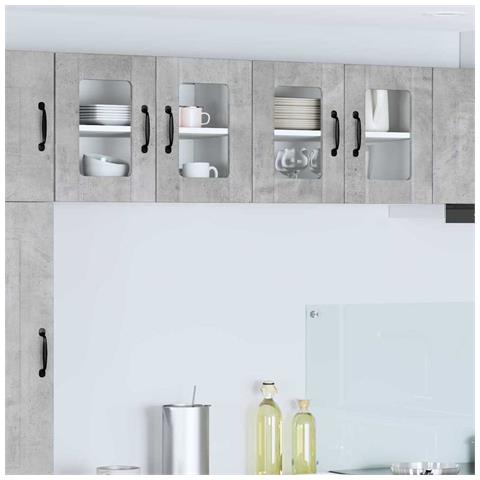 Mobile da cucina con lo scaffale Grigio cemento 60 x 31 x 40 cm - Foto 2