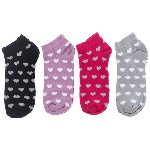 Confezione Da 4 Calzini Alla Caviglia Da Donna, Calzini Corti Da Donna, In Cotone, Stampati. - Foto 1