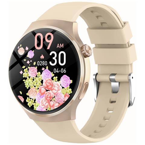 Smartwatch Con Chiamata Bluetooth, Monitoraggio Frequenza Cardiaca E Sonno, Compatibile Con Huawei, Samsung, Apple, Garmin Gold - Foto 1