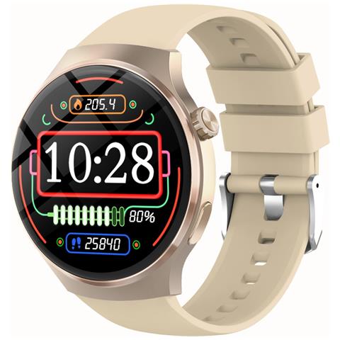 Smartwatch Con Chiamata Bluetooth, Monitoraggio Frequenza Cardiaca E Sonno, Compatibile Con Huawei, Samsung, Apple, Garmin Gold - Foto 2