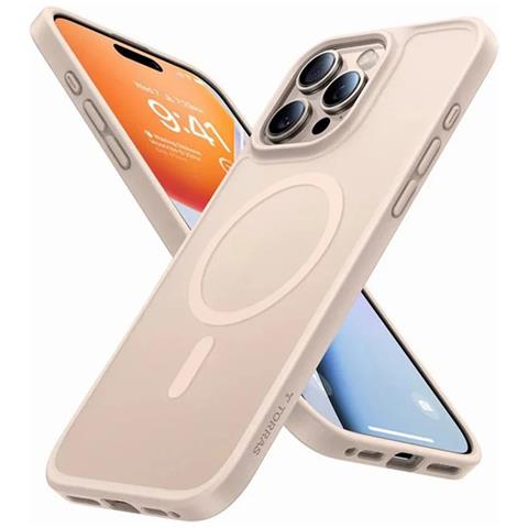 Cover per iPhone 16 Pro - TPU+PC, Oro, MagSafe - Foto 1