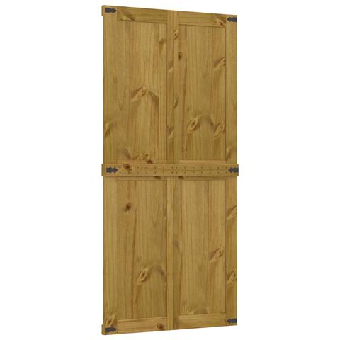 Porta del fienile Corona Marrone Miele 90 x 210 cm - Foto 1