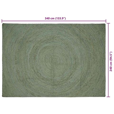Tappeti per area Verde Oliva 240 x 340 cm Juta - Foto 7