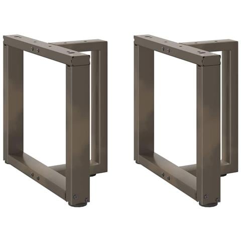 Gambe per Tavolino da Caffè a Forma di T 2 pz Nere 50x25x (42-43) cm Acciaio - Foto 1