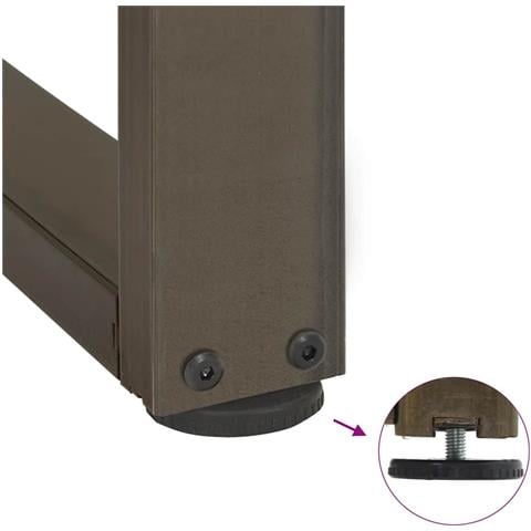 Gambe per Tavolino da Caffè a Forma di T 2 pz Nere 50x25x (42-43) cm Acciaio - Foto 9
