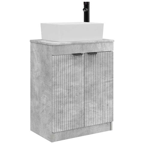 Mobile da bagno con lavabo Grigio Cemento 54 x 35 x 83 cm - Foto 1