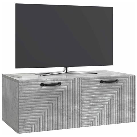 Mobile Porta TV da Muro Grigio Cemento 78,5 x 41 x 30 cm - Foto 2
