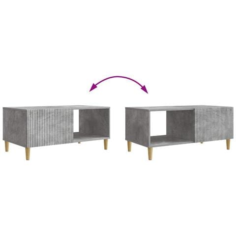 Tavolino da salotto Grigio Cemento 90 x 50 x 40 cm - Foto 9