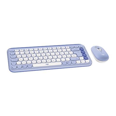 920-013277 tastiera Mouse incluso Universale Bluetooth QWERTZ Svizzere Lillà, Bianco - Foto 10