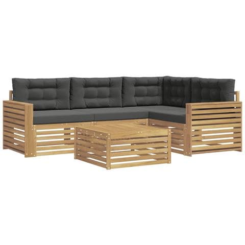 Set di divani da esterno 5 pcs Bianco e Antracite - Foto 1