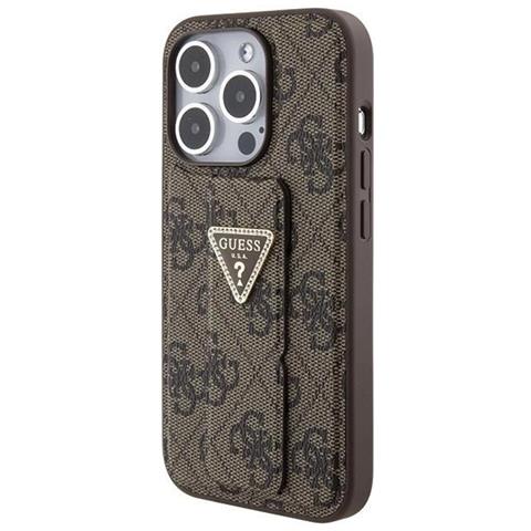 Guess Grip Stand 4g Triangle Strass Cover Per Iphone 15 Pro - Marrone - Foto 7