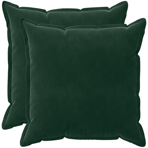 Cuscino con cuscino HOUTEN 2 pz Verde Scuro Velluto - Foto 1