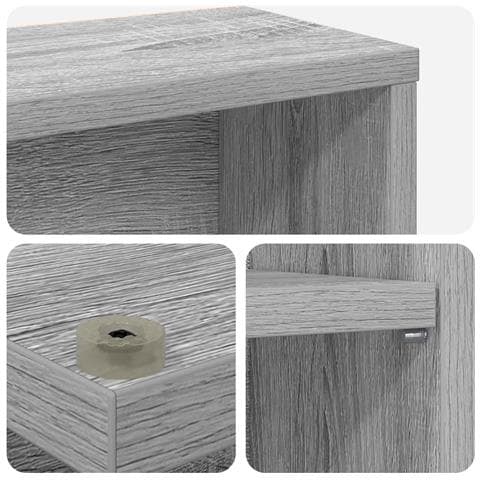 Mobile per CD 2 pz Sonoma grigio 65 x 23,5 x 97,5 cm - Foto 9
