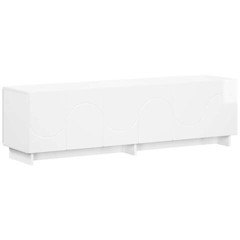 Supporto TV 140 x 34.5 x 40 cm Bianco Lucido - Foto 1