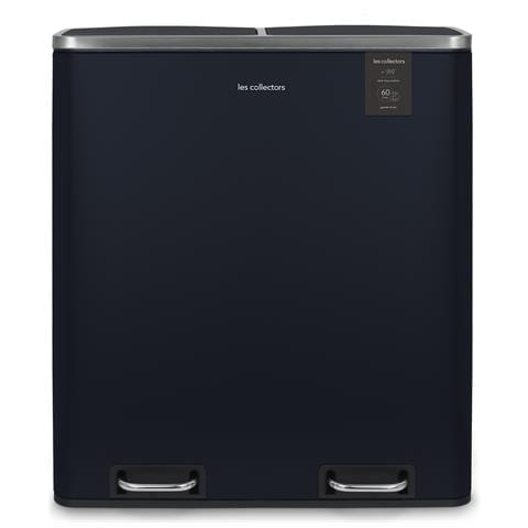 Pattumiera A Pedale 60 L, 2 Scomparti 30 L,blu Notte - Foto 1