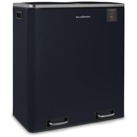 Pattumiera A Pedale 60 L, 2 Scomparti 30 L,blu Notte - Foto 5