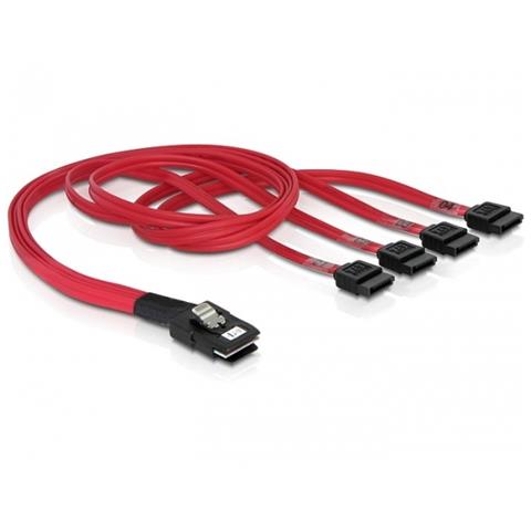 Cable mini SAS 36pin to 4x SATA, Rosso - Foto 1