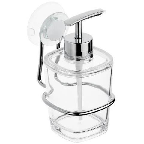 Dispenser Per Sapone Da Bagno, Design Eco Range, 9 X 8 X 14,7 Cm, Trasparente / cromato - Foto 1