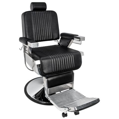 Gabbiano Poltrona Da Barbiere In Similpelle Nera Royal - Foto 1