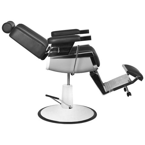 Gabbiano Poltrona Da Barbiere In Similpelle Nera Royal - Foto 6