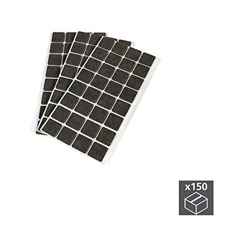 2038616 Set Di 150 Feltrini Autoadesivi Quadrati, 20x20 Mm, Marrone - Foto 1