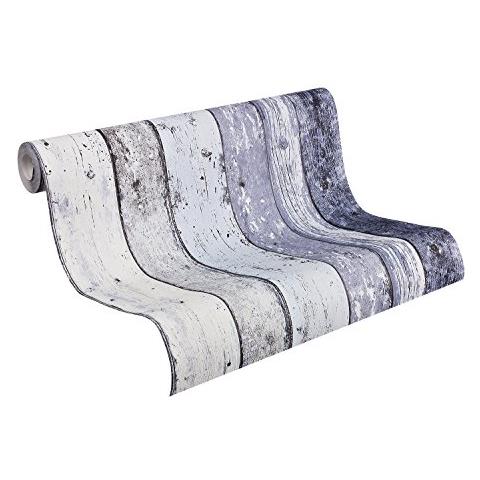 855060 - Carta Da Parati In Simil Legno, Decorazione""surf E Vela"", Colore: Blu - Foto 1