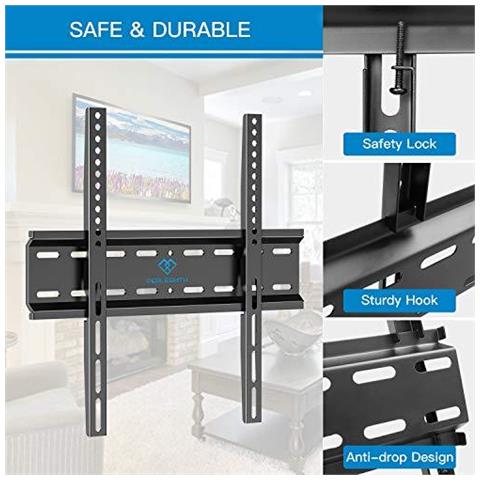 Tv A Muro Staffa Per 26-47 Pollici Piatto E Curvo Televisore O Monitor Fino A 50kg Max Vesa 400x400mm - Foto 4