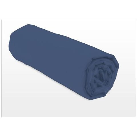 Lenzuolo Con Angoli - 180 X 200 + 30 Cm - 100% Cotone - Blu - Foto 2