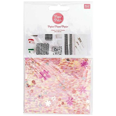 Tappeto Paper Patch A Fiori Rosa Modello 30 X 42 Cm - Foto 1
