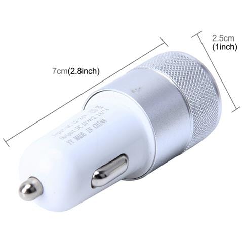 Caricabatterie Da Auto Csm9177 Per Accendisigari Usb Dual 3a 1a + 2.1a Silver Per Smartphone - Foto 2
