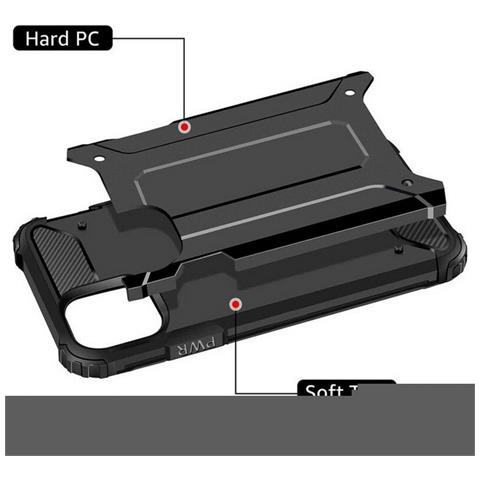 Custodia Armor Case Tpu Cover Per Xiaomi Redmi Note 10 Pro - Pro Max Black - Foto 5