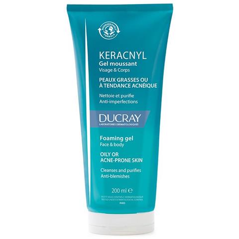 Gel Schiumogeno Detergente Viso Pelle Grassa 200ml Keracnyl Ducray - Foto 1