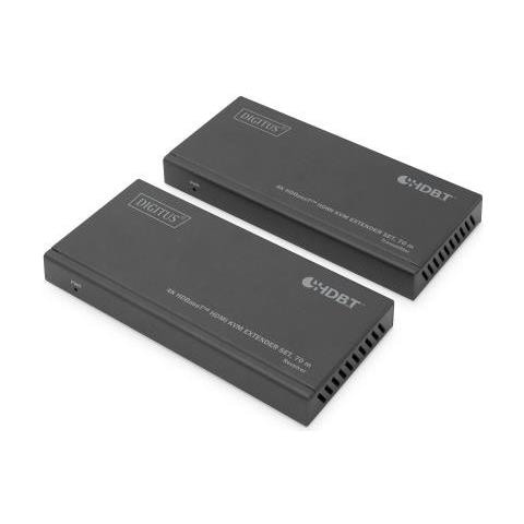 Set 2 Extender DS55512 Formato 4K Fino a 70 Metri Porta HDMI Colore Nero - Foto 1