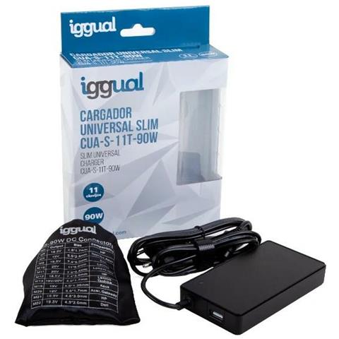 Caricabatterie Universalel CUA-S-11T-90W Computer Portatile AC Nero - Foto 1