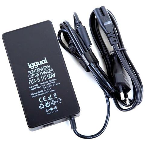 Caricabatterie Universalel CUA-S-11T-90W Computer Portatile AC Nero - Foto 4