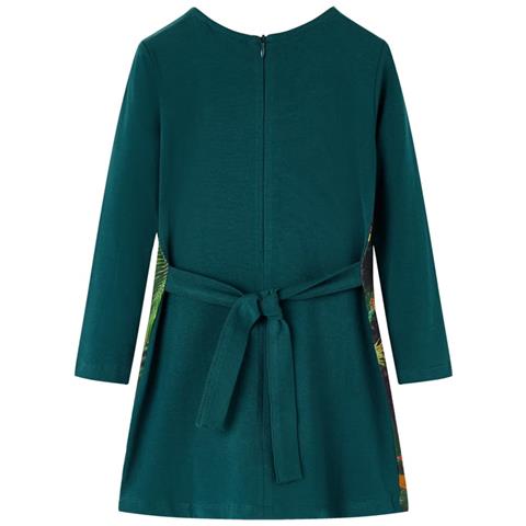 Abito Da Bambina A Maniche Lunghe Verde Scuro 104 - Foto 2