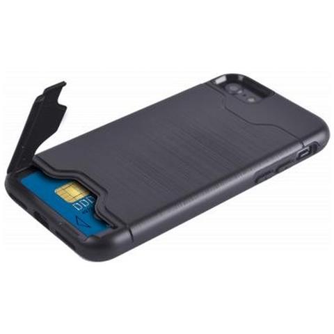 Cover Per Iphone Se (2020) / 8/7 Rigida Con Portacarte, Nero - Foto 1