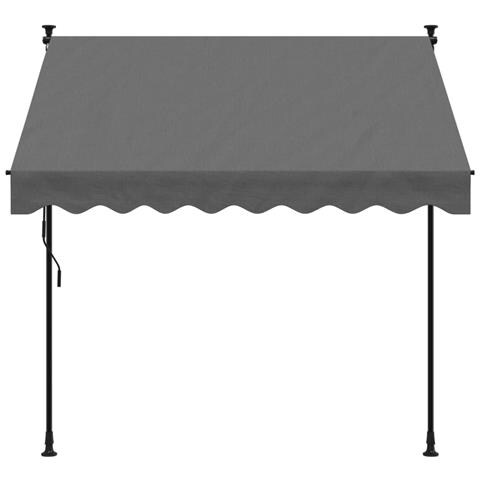 Tenda Da Sole Retrattile Antracite 200x150 Cm Tessuto E Acciaio - Foto 3