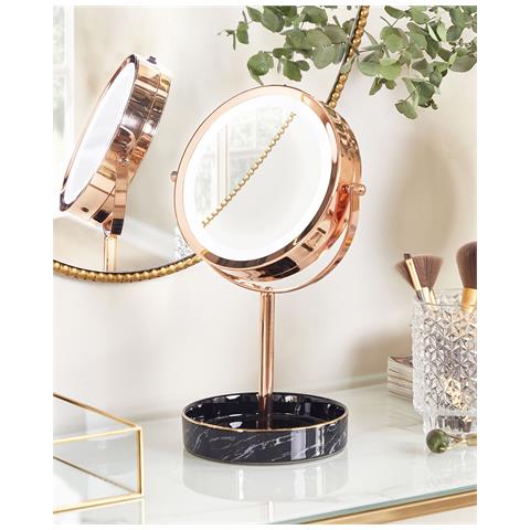 Specchio Per Make-up Led Savoie Oro Rosa - Foto 1