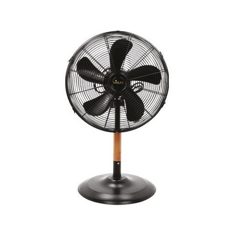 Ventilatore Da Tavolo Inclinabile Con Rifiniture In Legno Industrial Stile Niklas - Foto 1